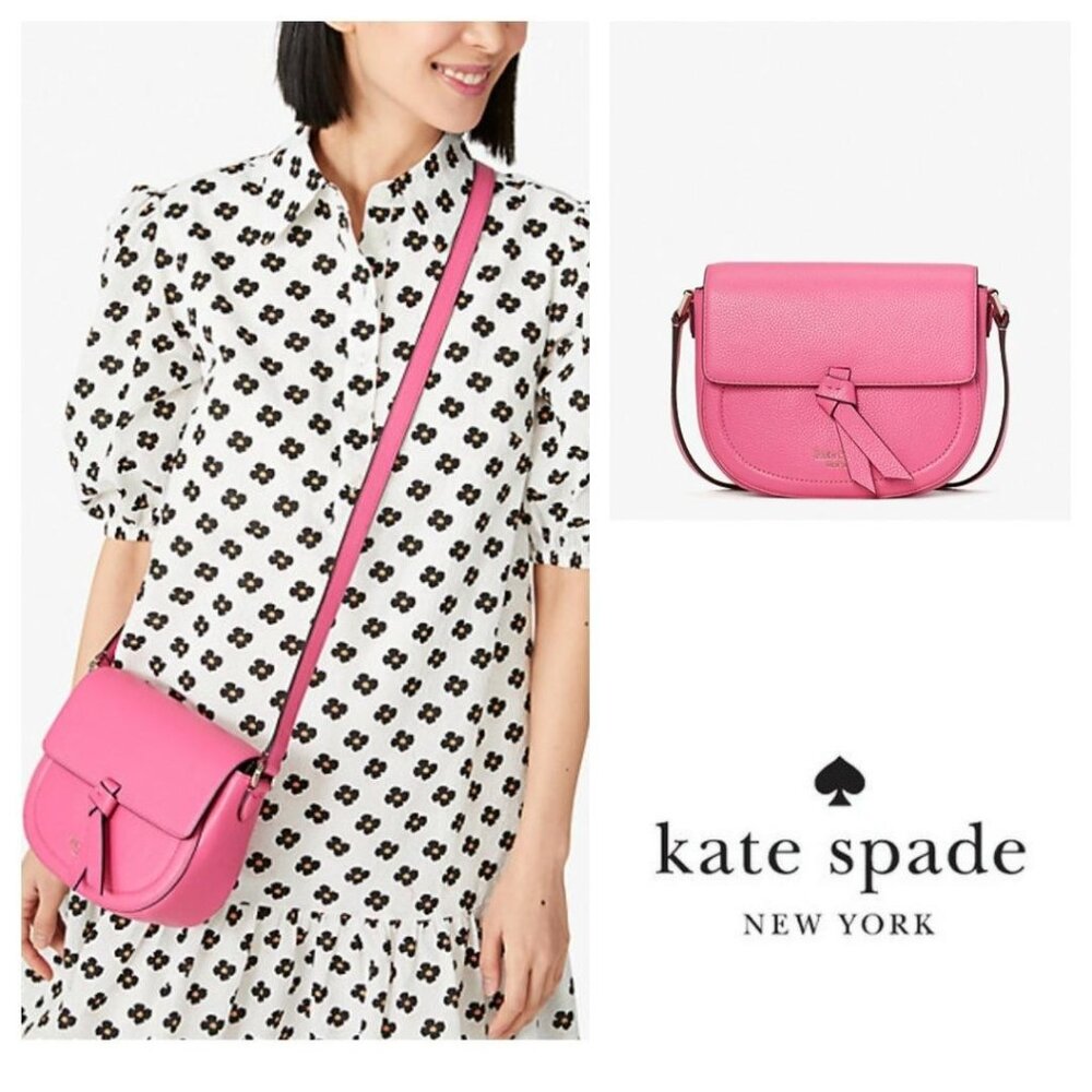 Nwot Kate Spade Knox Coral Leather Crossbody Bag Purse